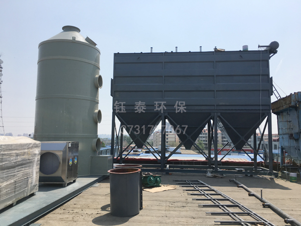 山東兗州輪胎廠(chǎng)PPC64-6布袋除塵器及廢氣處理設(shè)備安裝中